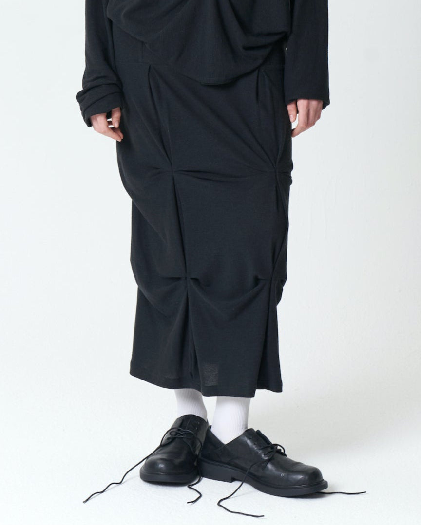 Pleated Knit Skirt (Multi-Way)
