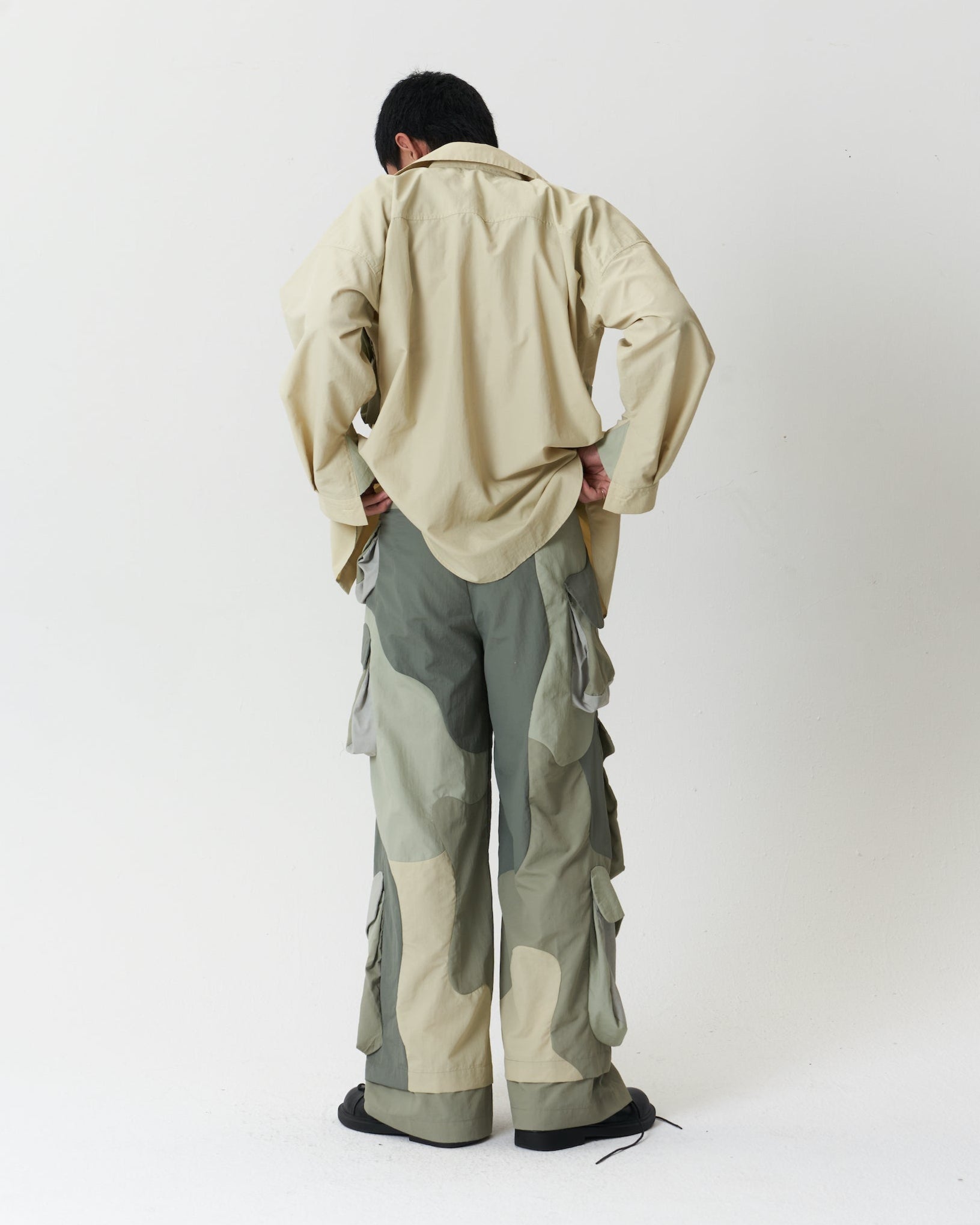 Collaged Camouflage Cargo Pants