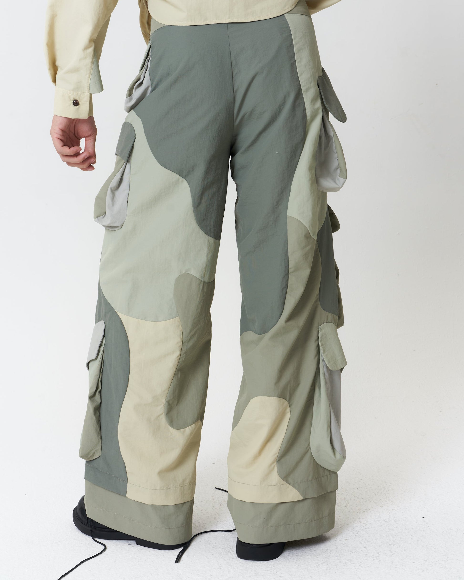 Collaged Camouflage Cargo Pants
