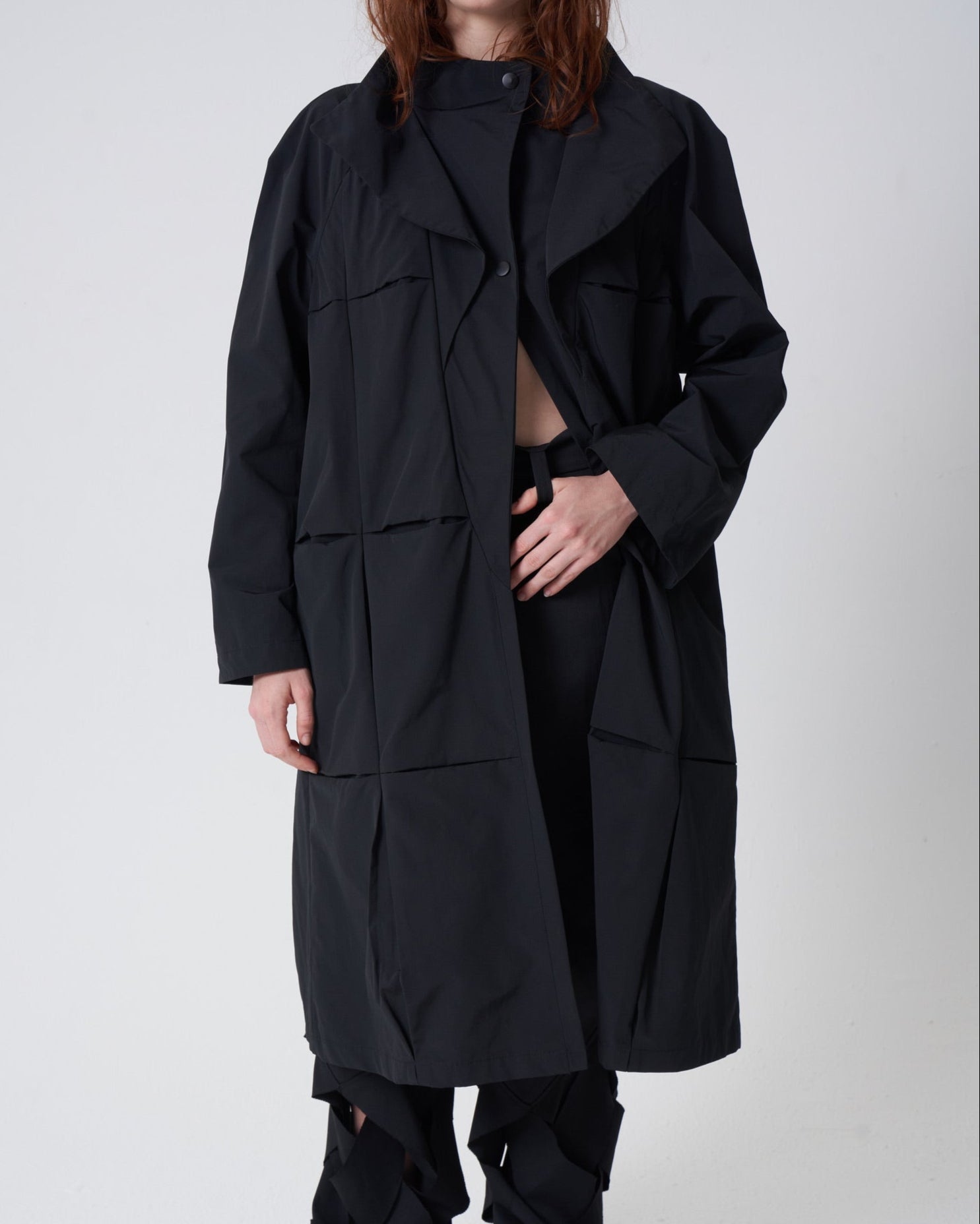 Double Collar Snap Coat