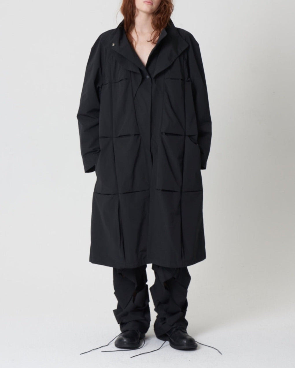 Double Collar Snap Coat